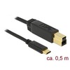 Delock kabelis USB 3.1 Gen 2 USB Type-C™ kištukas > USB Type-B kištukas 0,5 m juodas