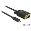 Kabelis USB Delock Type-C - VGA, 1080p, 1m, juodas (85261)