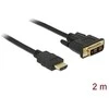 DELOCK Cable DVI 18+1 male > HDMI-A male 2 m juodas