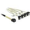 Delock DELOCK SAS-Kabelis MiniSAS HD SFF-8643 > 4xSATA 7Pin gew. 0.5m