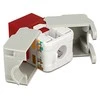 DeLOCK UTP Cat6 Keystone modulis, RJ45 ho - LSA Cat6, "be įrankių", raudona / pilka / 86344