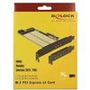Delock PCIe x4 > 1 x M.2 Key B 1 x M.2 Key M žemo profilio formos faktorius
