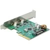 „Delock PCI Express x4“ kortelė – 2 x išorinis USB 10 Gbps (USB 3.1) USB Type-C