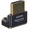Delock adapteris HDMI-A moteriškas > HDMI-A vyriškas 4K 90° kampu apačia juoda