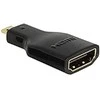 DELOCK Adapteriai Didelės spartos HDMI su eternetu – HDMI Micro-D vyriškas > HDMI-A moteriškas 4K juodas