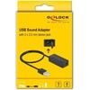 Delock USB ausinių ir mikrofono adapteris su 2 x 3,5 mm lizdu