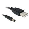 Delock Kabelis USB Power > DC 5,5 x 2,1 mm Stecker 1,0 m