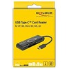DELOCK USB 2.0 kortelių skaitytuvas USB Type-C, 5 lizdai