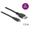 „Delock“ dvikryptis USB Type-C™ į DisplayPort laidas 8K 60 Hz 1,5 m DP
