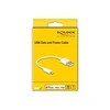 Delock Atblokuokite USB duomenų ir įkrovimo laidą, skirtą iPhone™, iPad™, iPod™, baltas 15 cm