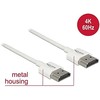 Kabelis Delock HDMI - HDMI 1 m, balta (85122)