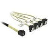 DELOCK SAS-Kabelis MiniSAS HD SFF-8643 > 4xSATA 7Pin gew. 1.0m