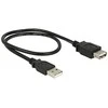 USB kabelis Delock USB-A - USB-A 0,5 m Juodas (83401)