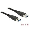 DELOCK Cable USB 3.0 Type-A male > USB 3.0 Type-A male 1,0 m juodas