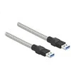 DELOCK USB 3.2 Gen 1 A tipo kištukinis kabelis su metaliniu apvalkalu 1 m.