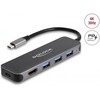 USB šakotuvas Delock 3P USB šakotuvas + 4K HDMI + USB-C + PD 85W - 64171