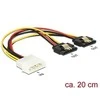 Delock Molex - SATA x2, 0.2m, Multicolor (85237)
