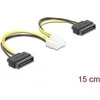 Delock maitinimo kabelis 2 x SATA 15 kontaktų kištukas iki 8 kontaktų EPS kištukas 15 cm