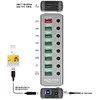 Delock USB 3.2 Gen 1 šakotuvas su 7 prievadais + 1 greito įkrovimo prievadu + 1 USB-C™ PD 3.0 prievadu