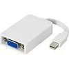Adapteris DELTACO DisplayPort į VGA adapteris, 0,2m, baltas DP-VGA4