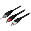Audio kabelis DELTACO 3,5 mm ha - 2xRCA ha, 0.5m / MM-138