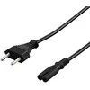 Kabelis DELTACO CEE 7/16 į IEC 60320 C7, max 250V / 2.5A, 1m, juodas / DEL-109AA