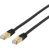 Patch kabelis DELTACO S/FTP Cat7, 1m, 600MHz, Delta sertifikuotas, LSZH, RJ45 jungtys, juodas / STP-71S