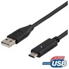 Mob. telefono kabelis DELTACO USB 2.0 "C-A", 2.m, juodas / USBC-1006