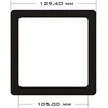 DEMCiflex dulkių filtras 120mm, kvadratinis - juodas/juodas