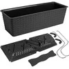 Prosperplast Lovelis su laikikliu Ratolla Antracyt, 38,6 x 15,4 x 14,2 cm