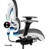 Ergonominė kėdė DIABLO V-COMMANDER, Juodos/ Baltos spalvos