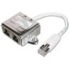 Assmann Electronic Assmann elektroninis ASSMANN T adapteris RJ45 CAT5e 19cm 1xRJ45 M iki 2xRJ45 F masinis