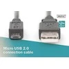 Assmann Electronic DIGITUS USB jungties kabelis tipas A - micro B M/M 1.0m USB 2.0 suderinamas bl