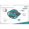 Assmann Electronic ASSMANN HDMI konverteris kabelis HDMI - DP+DVI+VGA M-F/F/F 0 2m 3 in 1 Multi-Media kabelis CE bl auksinis