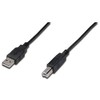 USB kabelis Digitus USB-A - USB-B 0,5 m Juodas (AK-300105-005-S)