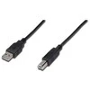 USB kabelis Digitus USB-A - USB-B 0,5 m Juodas (AK-300105-005-S)