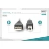 Kabelis USB Digitus USB-A - USB-B 1 m Juodas (AK-300105-010-S)