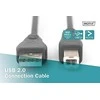 Kabelis USB Digitus USB-A - USB-B 1 m Juodas (AK-300105-010-S)