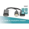 Assmann Electronic DIGITUS HDMI M to DP F su išoriniu maitinimu 4K 30Hz 2m Juodas