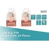 Digitus Pečkordas CAT6, S- FTP, 0,25 m, pilka, 10 vienetų (DK- 1644 -0025-10)
