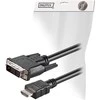 Digitus HDMI adapter cable, type A-DVI(18+1), M/M, 2.0m, Full HD, UL, juodas, DK-330300-020-S