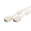 DIGITUS VGA Monitorius connection cable, HD15, M/M, 5.0m, 3Coax/7C, 2xferrite beige, DK-310103-050-E