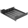 Digitus | 1U fixed shelf | DN-10-TRAY-2-B | Perfect for storage of components which are not 254 mm (10") suitable. Slim design which takes space of 1 height unit. Easy and quick to mount or dismount. Load capacity: 25 kg | Juodas