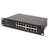 Šakotuvas Digitus Skaitmenas | 16 prievadų Gigabit Ethernet jungiklis | DN-80115 | Nevaldomas | Montuojamas ant stovo | Maitinimo tipas Vidinis
