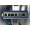 Šakotuvas Digitus INDUSTRIAL 4-PORT GIGABITPOESW - 1XUPLINK DIN RAIL EXT.TEMP RANGE