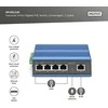 Šakotuvas Digitus INDUSTRIAL 4-PORT GIGABITPOESW - 1XUPLINK DIN RAIL EXT.TEMP RANGE