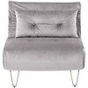 Beliani Vienvietė išskleidžiama sofa VESTFOLD, veliūrinė, pilka