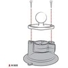 Ram Mounts RAM 3.3" DIA. SUCT CUP W 1" BALL