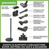 Akumuliatorinis dulkių siurblys Greenworks GD24SVK4DG; 24 V; 1x4,0 Ah akum.
