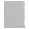 Laikiklis Durable DURABLE Blanko-Register PP blanko Taben 10-teilig grau